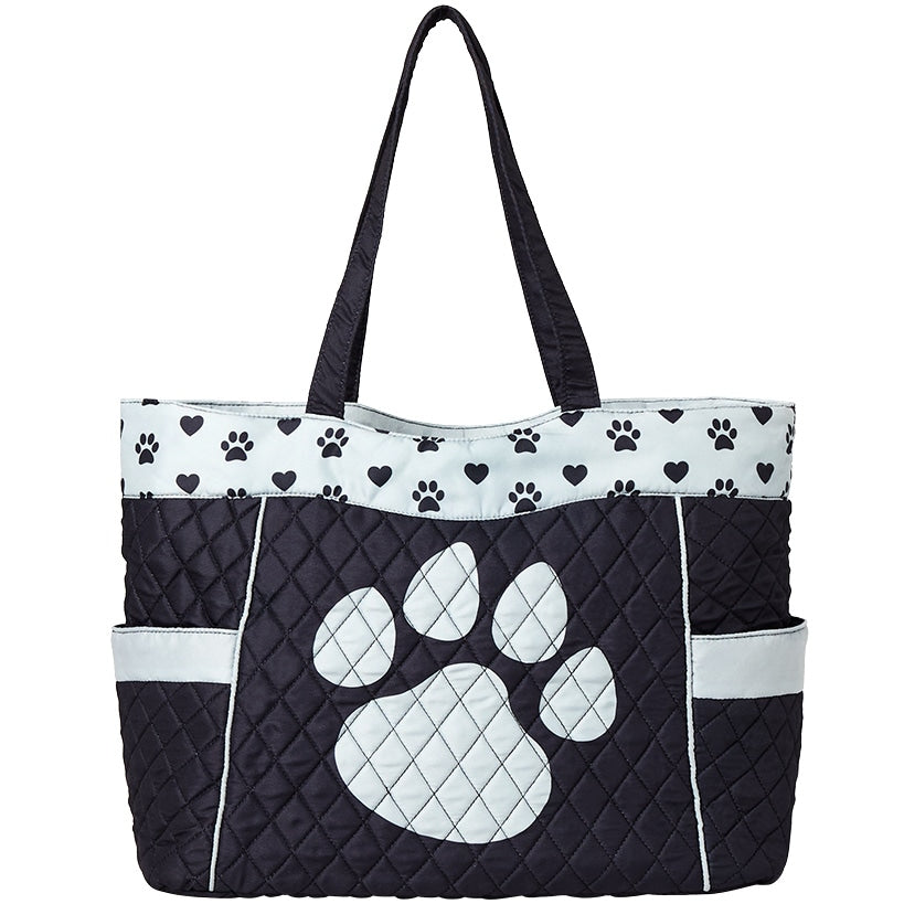 Quilted Tote Dog or Paw Print