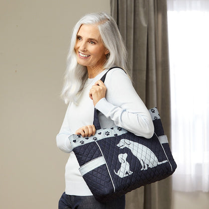 Quilted Tote Dog or Paw Print