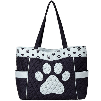 Quilted Tote Dog or Paw Print