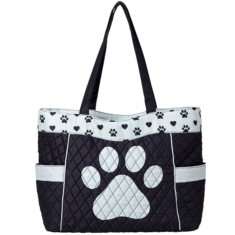 Quilted Tote Dog or Paw Print