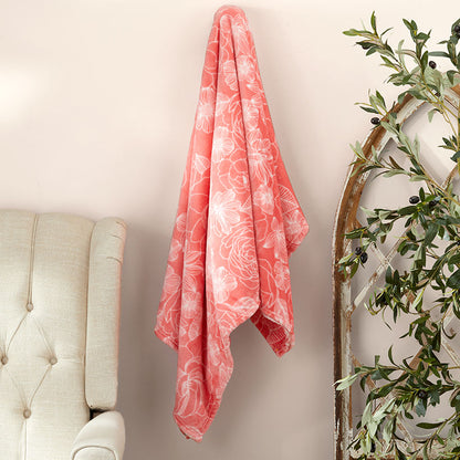 Spring Patterned Plush Printed Throws