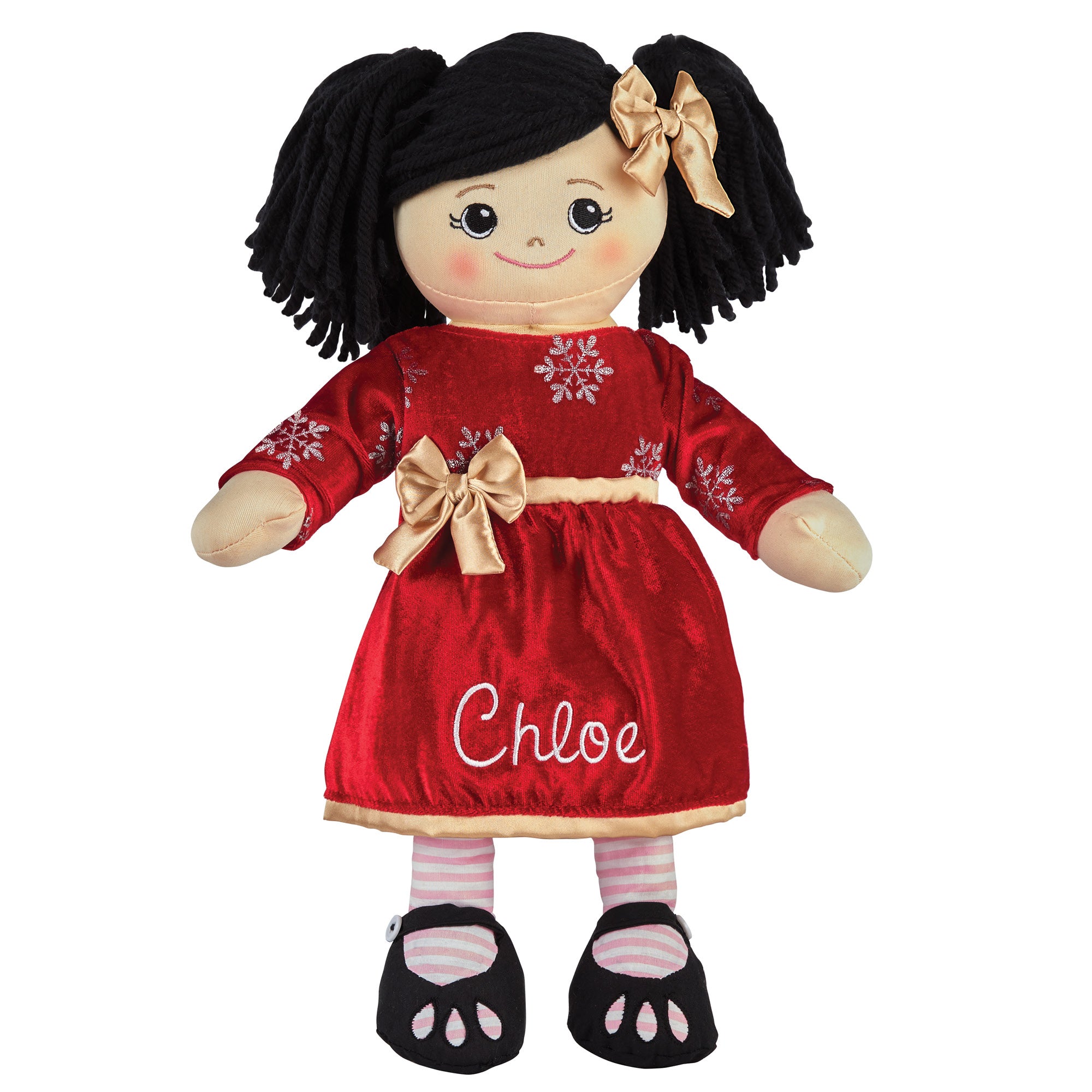 Personalized Rag Doll with Holiday Dress