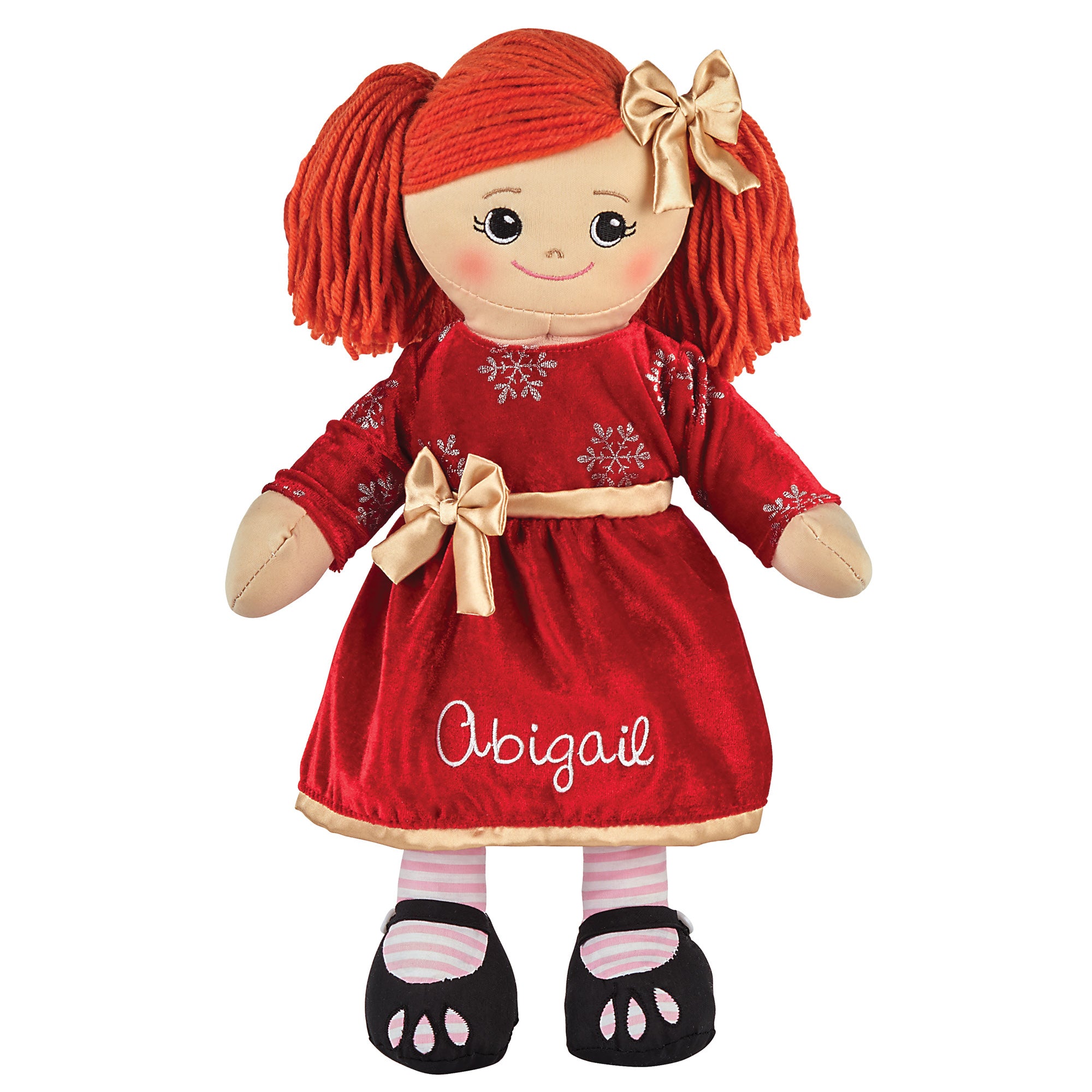 Personalized Rag Doll with Holiday Dress