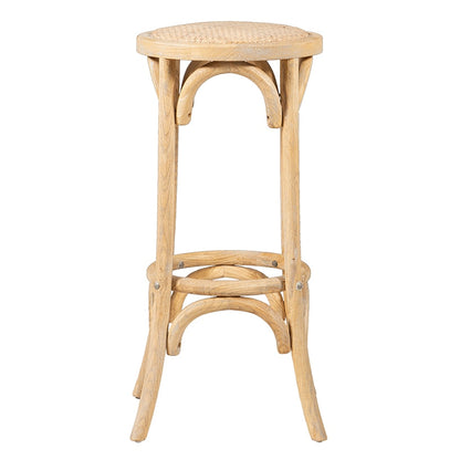 Rae Rattan Seat Backless Barstool