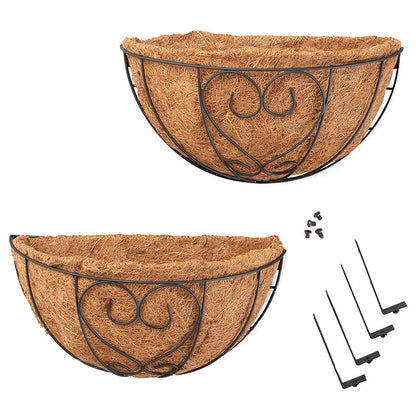 Double-Sided Coir Railing Planters