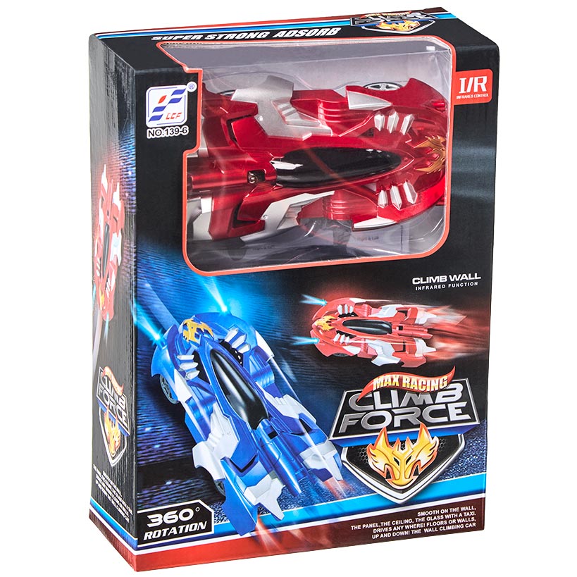 Remote Control Wall-Climbing Car - Rechargeable with LED Lights