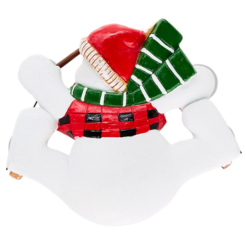 Skiing Snowman Window Thermometer