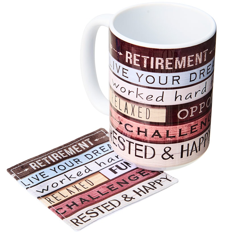 Happy Retirement Gifts - Mug Set or Frame
