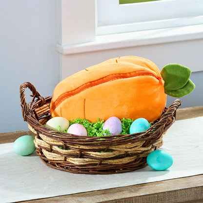 Easter Bunny Reversible Plush Transforms From Bunny To Carrot Pillow