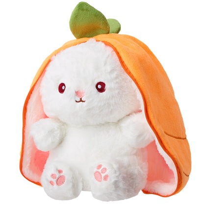 Easter Bunny Reversible Plush Transforms From Bunny To Carrot Pillow