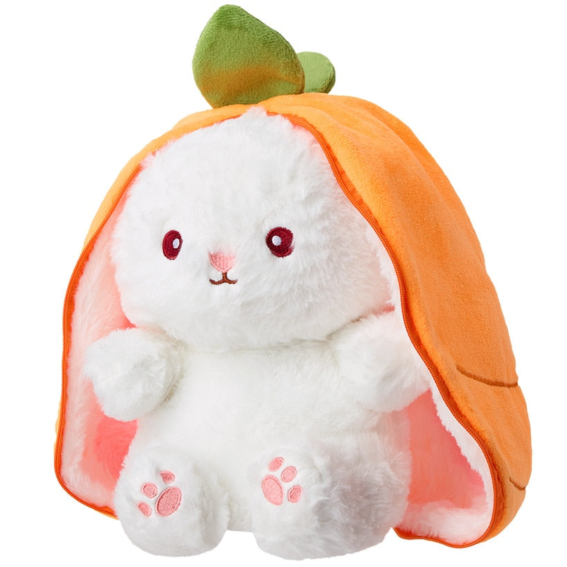 Easter Bunny Reversible Plush Transforms From Bunny To Carrot Pillow