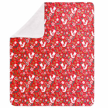 Holiday Sherpa Throw Christmas Cardinal 50"x60"