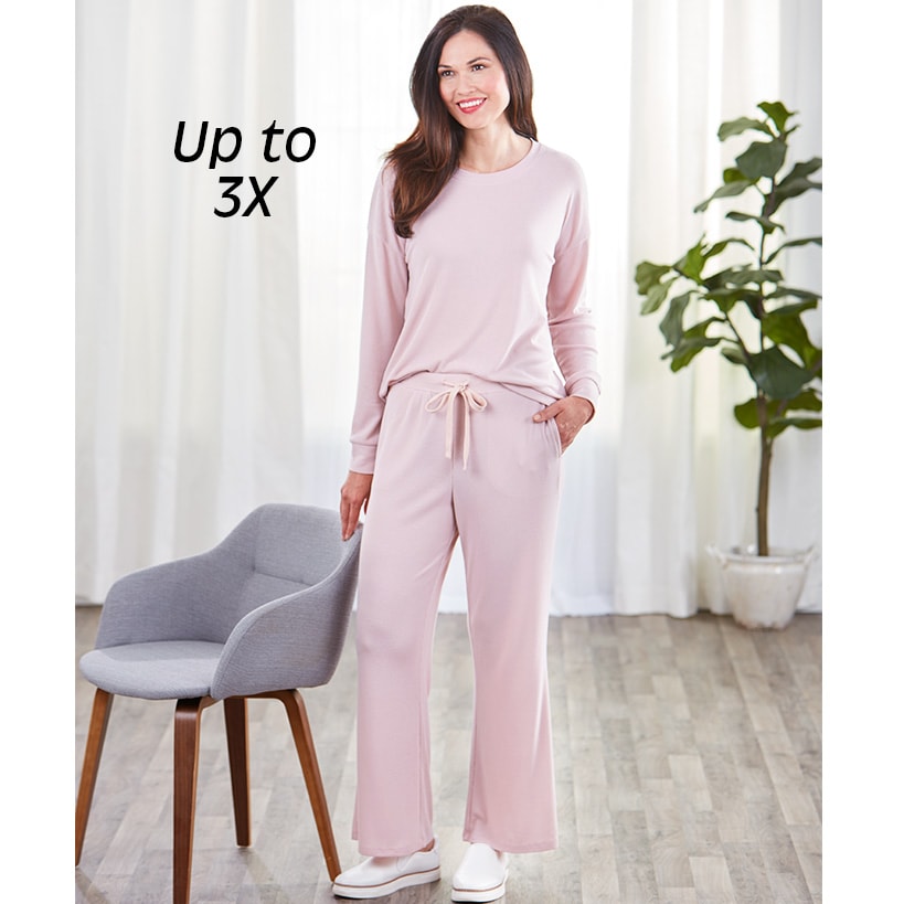 Rib Knit Slouchy Lounge Sets