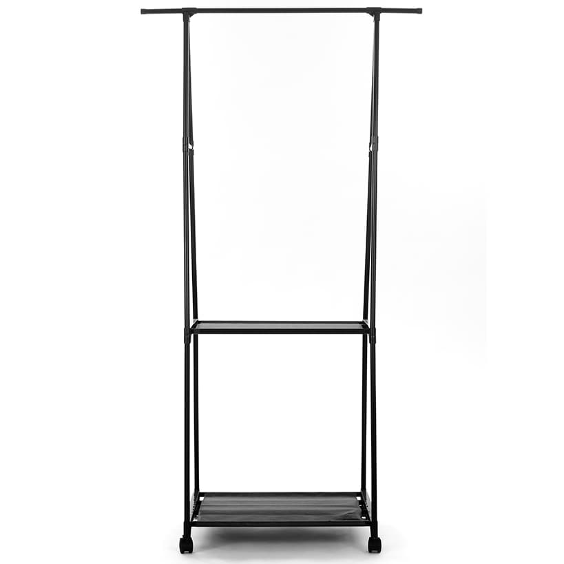 Rolling Garment Rack with Shelving