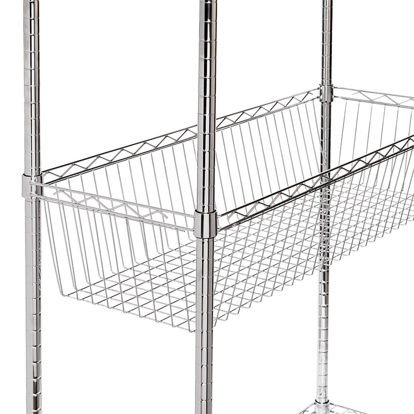 Rolling Laundry Station with Hanging Bar