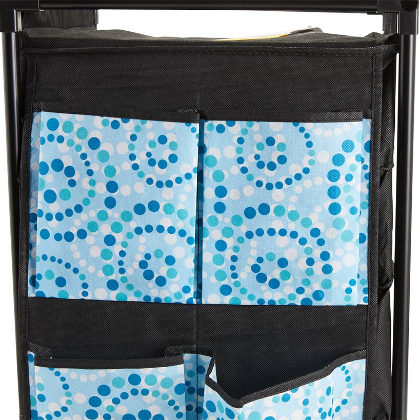 Rolling Shoe Storage Unit with Fabric Cubbies - Springtime#select-item_blue-circles
