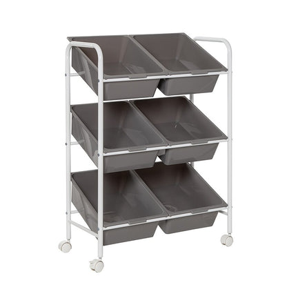 Rolling Storage Or Craft Cart 6 Bin