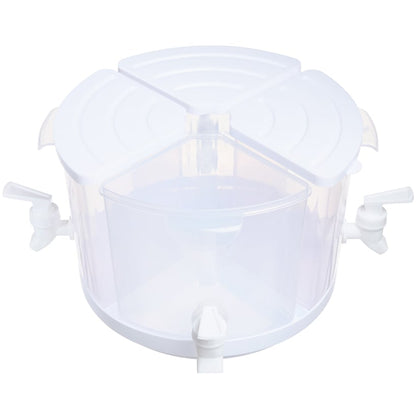 Rotating Plastic Beverage Drink Dispenser - 4 Separate Compartments