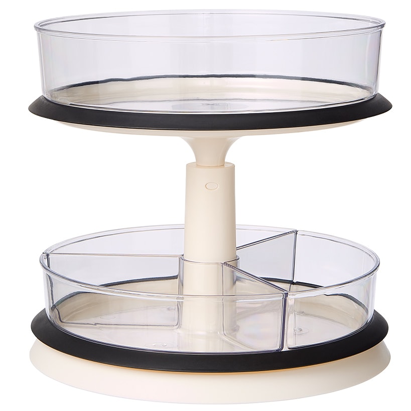 Clear Round Plastic Spinning Cabinet Organizer - Expandable