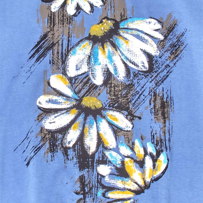 Screen-Printed Ruffle Trim Fuchsia Tunic