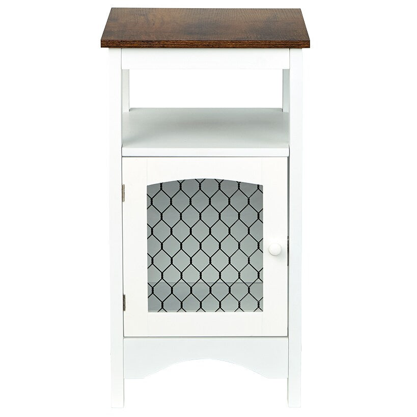 Rustic Two-Tone Side Table
