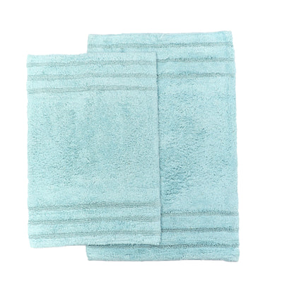 Homewear Sanibel End Border Cotton Bath Rug Set 2-Pc.