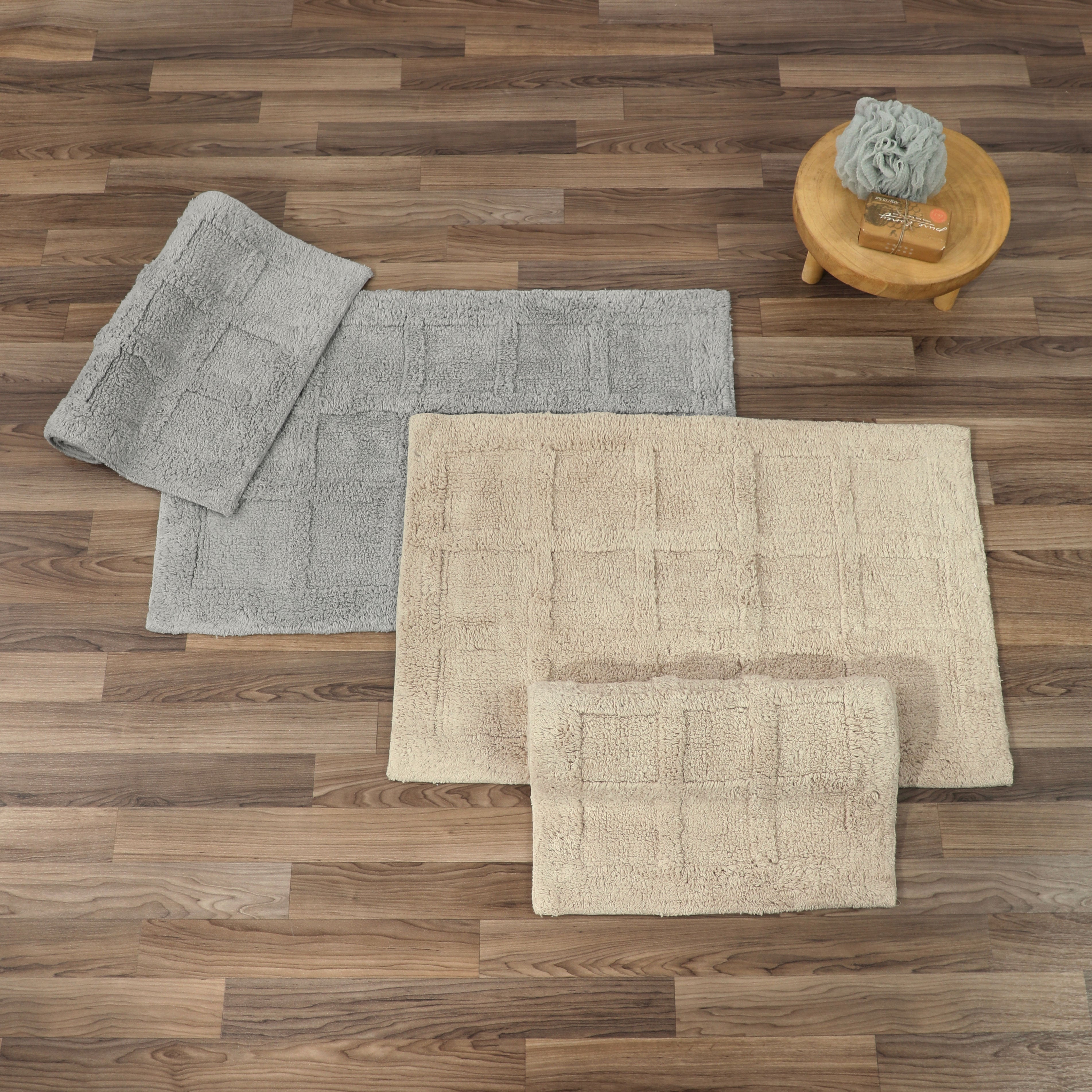 Homewear Sanibel Windowpane Bath Rug Set, 2-Pc. | LTD Commodities