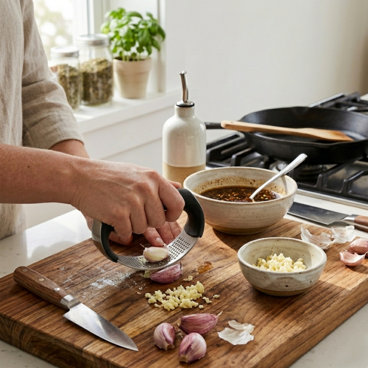 Stainless Steel Garlic Press