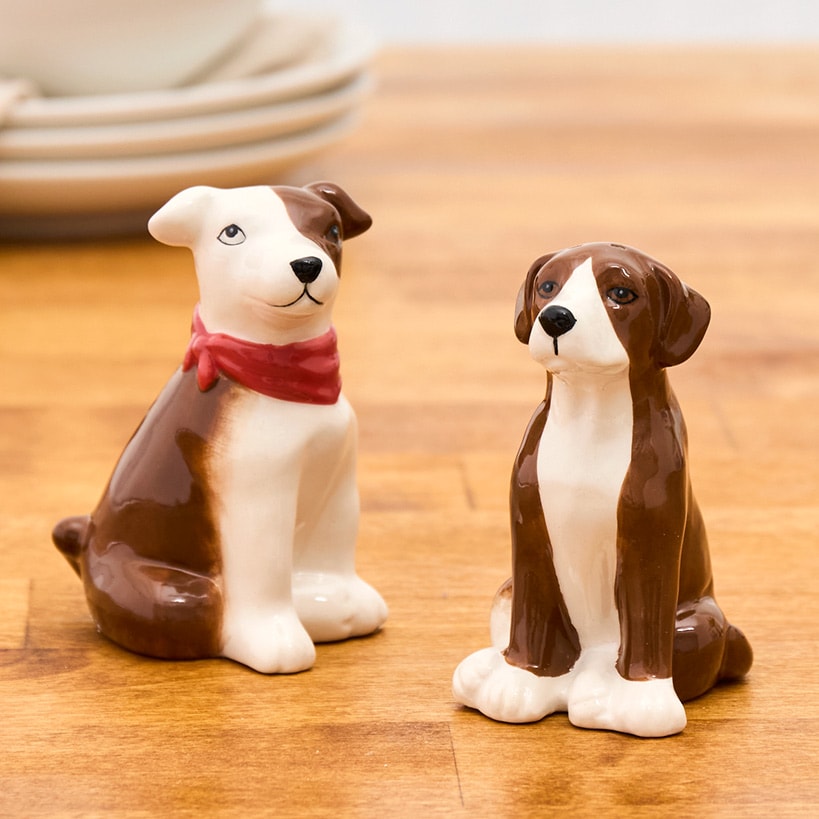 Tail-Wagging Dog Tabletop Collection - Cookie Jar or Salt and Pepper#select-item_salt-and-pepper-shaker-set