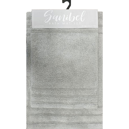 Homewear Sanibel End Border Cotton Bath Rug Set 2-Pc.