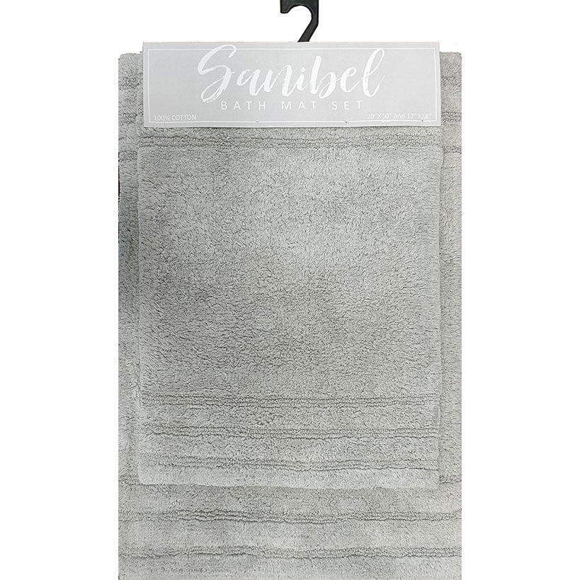 Homewear Sanibel End Border Cotton Bath Rug Set 2-Pc.