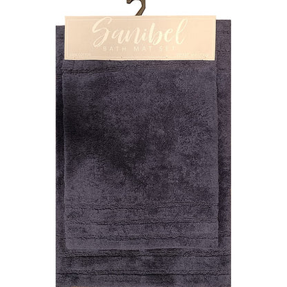 Homewear Sanibel End Border Cotton Bath Rug Set 2-Pc.
