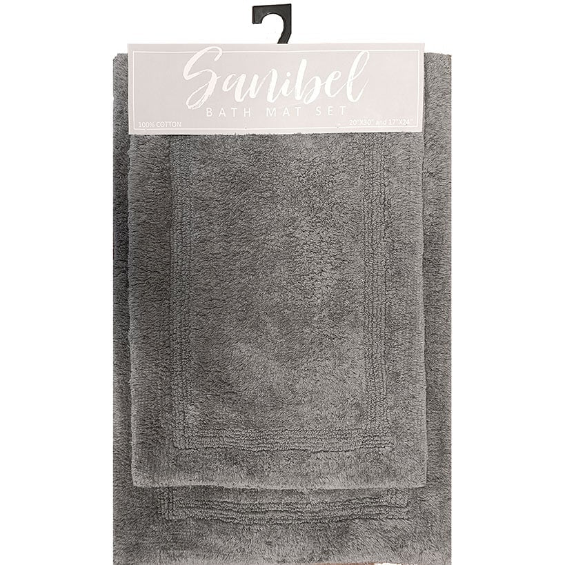 Homewear Sanibel Single Inset Bath Rug Set, 2-Pc.