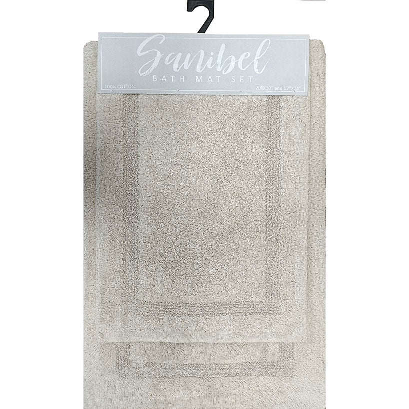 Homewear Sanibel Single Inset Bath Rug Set, 2-Pc.