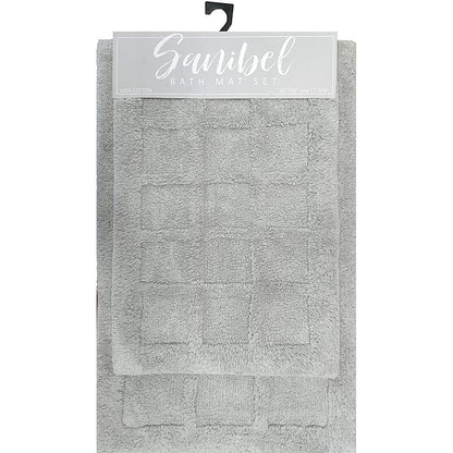 Homewear Sanibel Windowpane Bath Rug Set, 2-Pc.