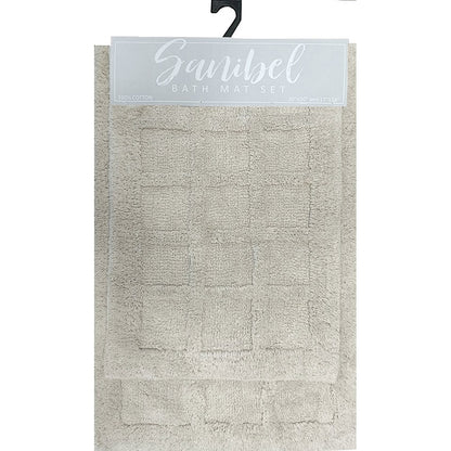 Homewear Sanibel Windowpane Bath Rug Set, 2-Pc.