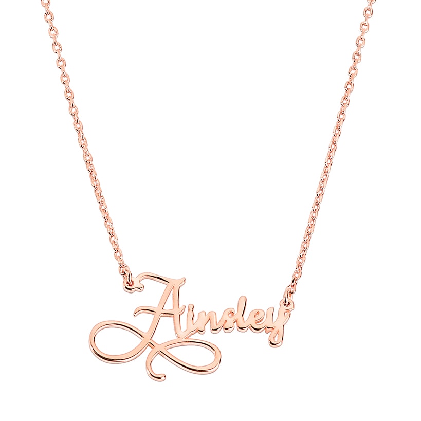Personalized Script Infinity Name Necklace