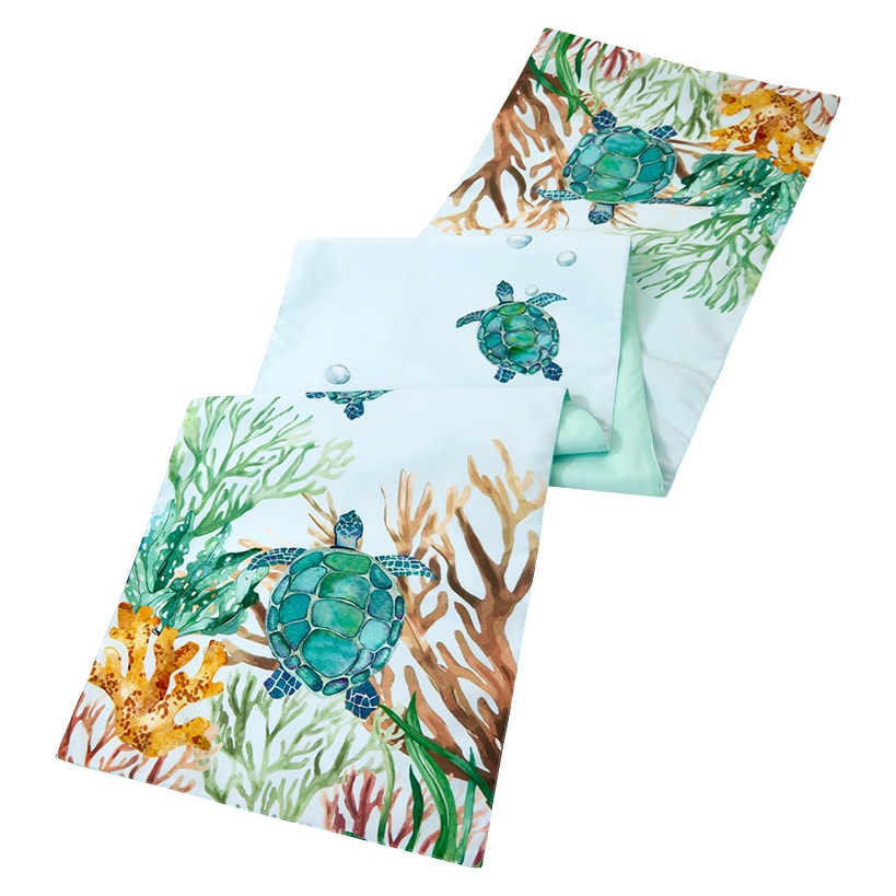 Coastal Sea Turtle Set of 4 Placemats or Runner
