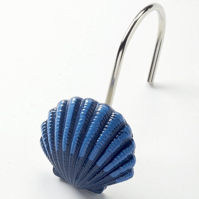 Seashell Shower Curtain or Shower Hooks Set of 12#select-item_set-of-12-shower-hooks