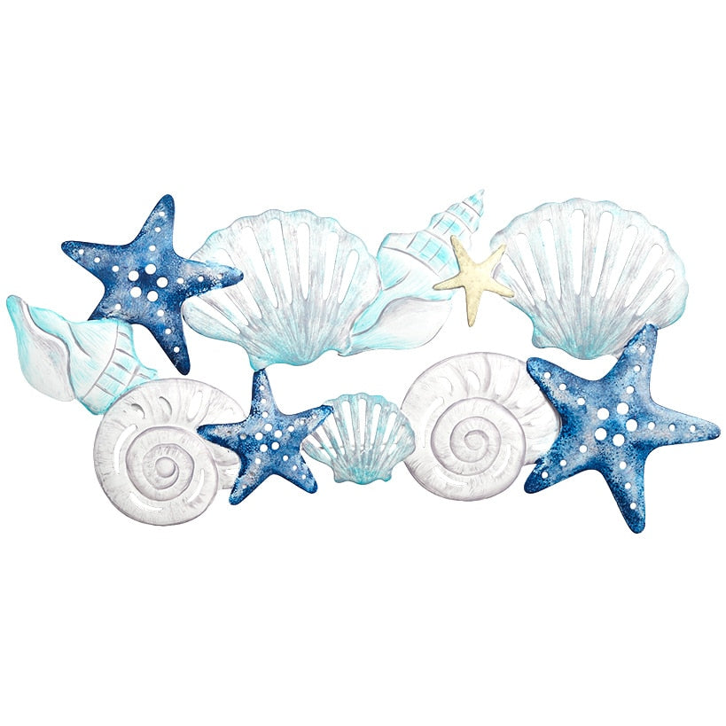 Seashell Wall Art-Coastal Beach Decor