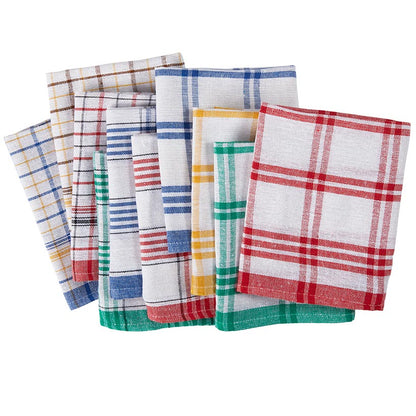 Kitchen Towels Assorted Colors and Patterns Set of 10