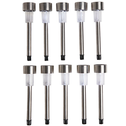 Solar Garden Stake Lights Cool White LED-Set of 10
