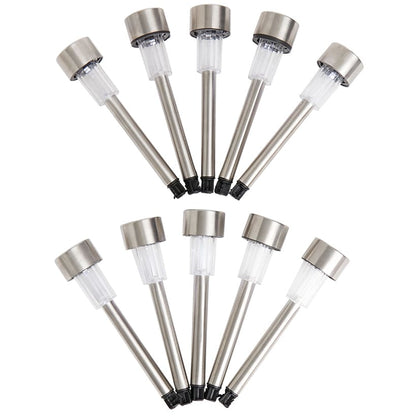 Solar Garden Stake Lights Cool White LED-Set of 10