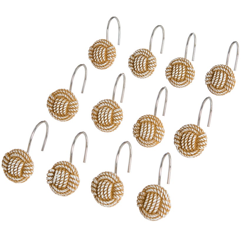 Lake Time Shower Curtain Hooks, Set of 12