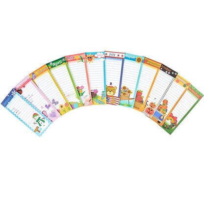 Calendar List Pads 12 Months 3.50"W x 11.50"L