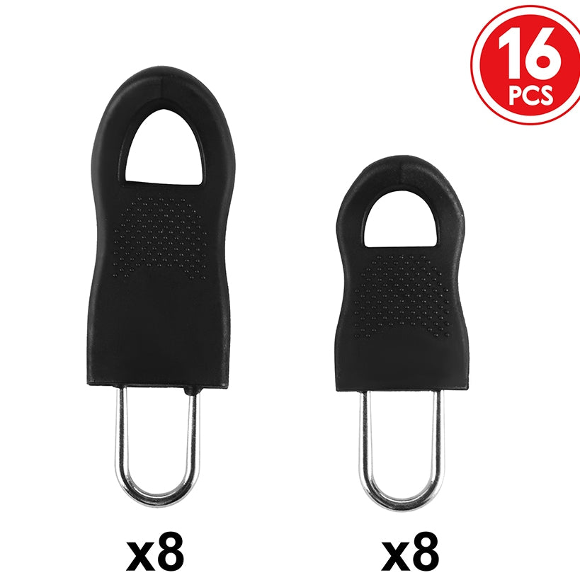 Easy Fix Zipper Pulls Plastic Replacement Sliders Set of 16