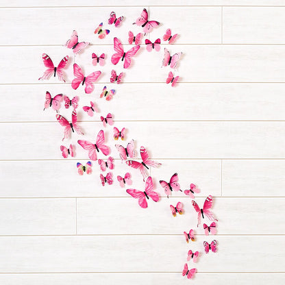 Set of 24 Glow-in-the-Dark Butterflies-Magical Wall Decorations