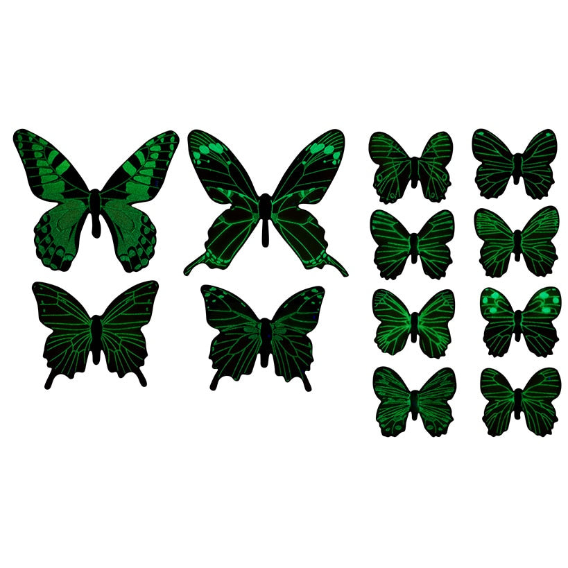 Set of 24 Glow-in-the-Dark Butterflies-Magical Wall Decorations#select-color_yellow