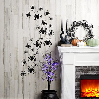 Halloween Spider Décor - 24 Piece Set