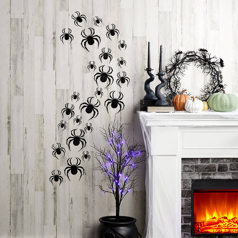Halloween Spider Décor - 24 Piece Set